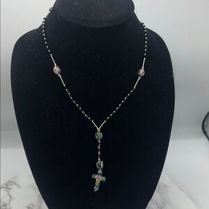 CLOISONNÉ Beaded Cross Necklace